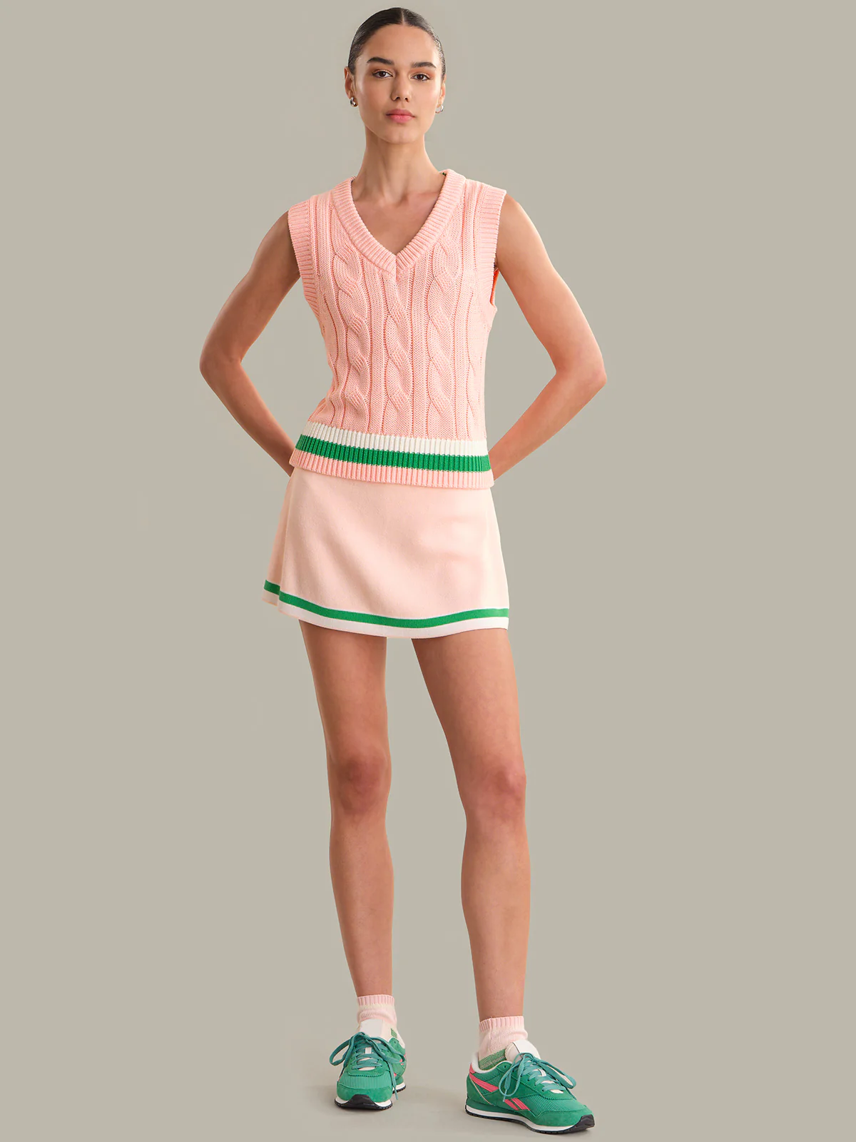 Devon: Cable Knit Sweater Vest - Image 4